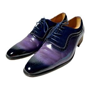 Gino Vitale Oxford Style Purple Dress Shoes